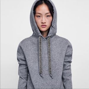 Zara crystal string hoodie 💎